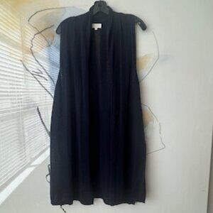 Navy Blue long knit vest